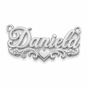 Example personalized 925 sterling silver name necklace in Daniela style, chain included