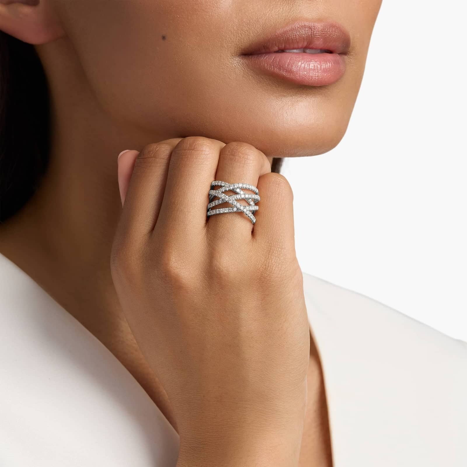 Diamond Wrap Ring in 14k Yellow Gold