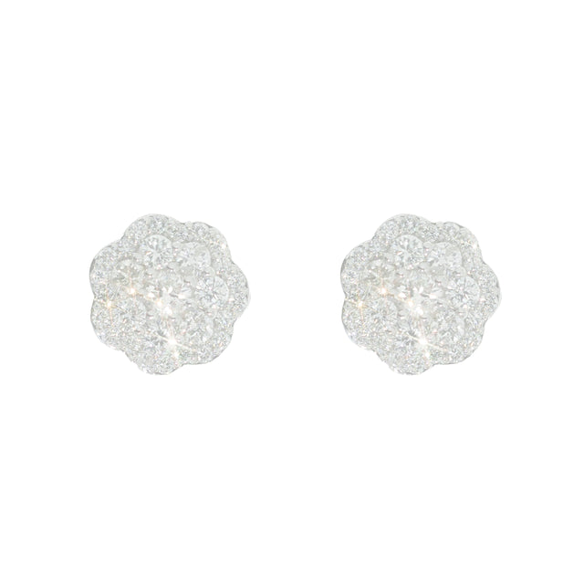 Diamond Earrings in 10K White Gold (5.18g)