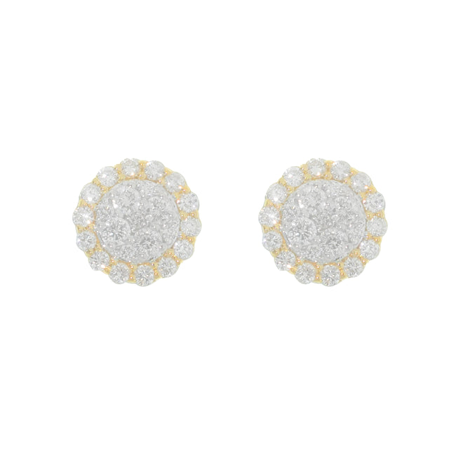 Diamond Earrings in 10K Yellow Gold (2.08g)