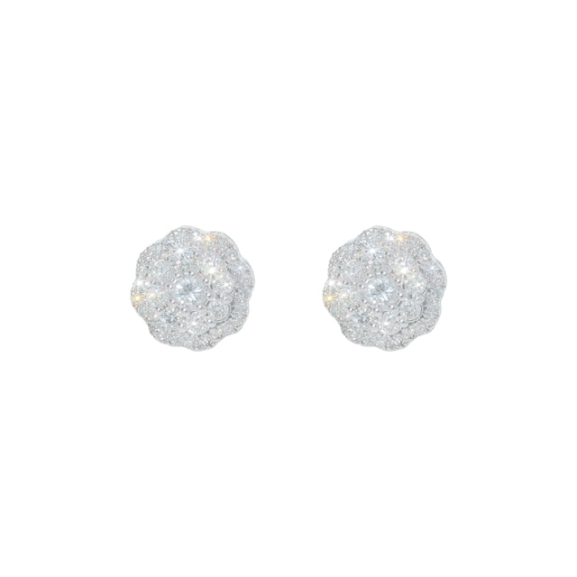 0.68 CTW Diamond Earrings in 14K White Gold – Style I