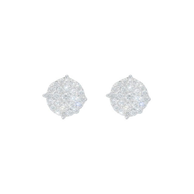 0.68 CTW Diamond Earrings in 14K White Gold – Style III