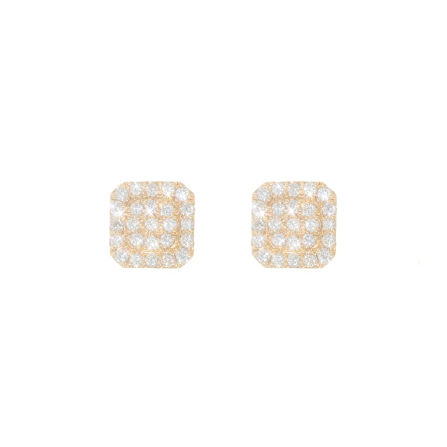 0.94 CTW Diamond Earrings in 14K Yellow Gold – Style II