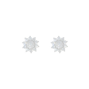 Flower Earring's With Diamod's