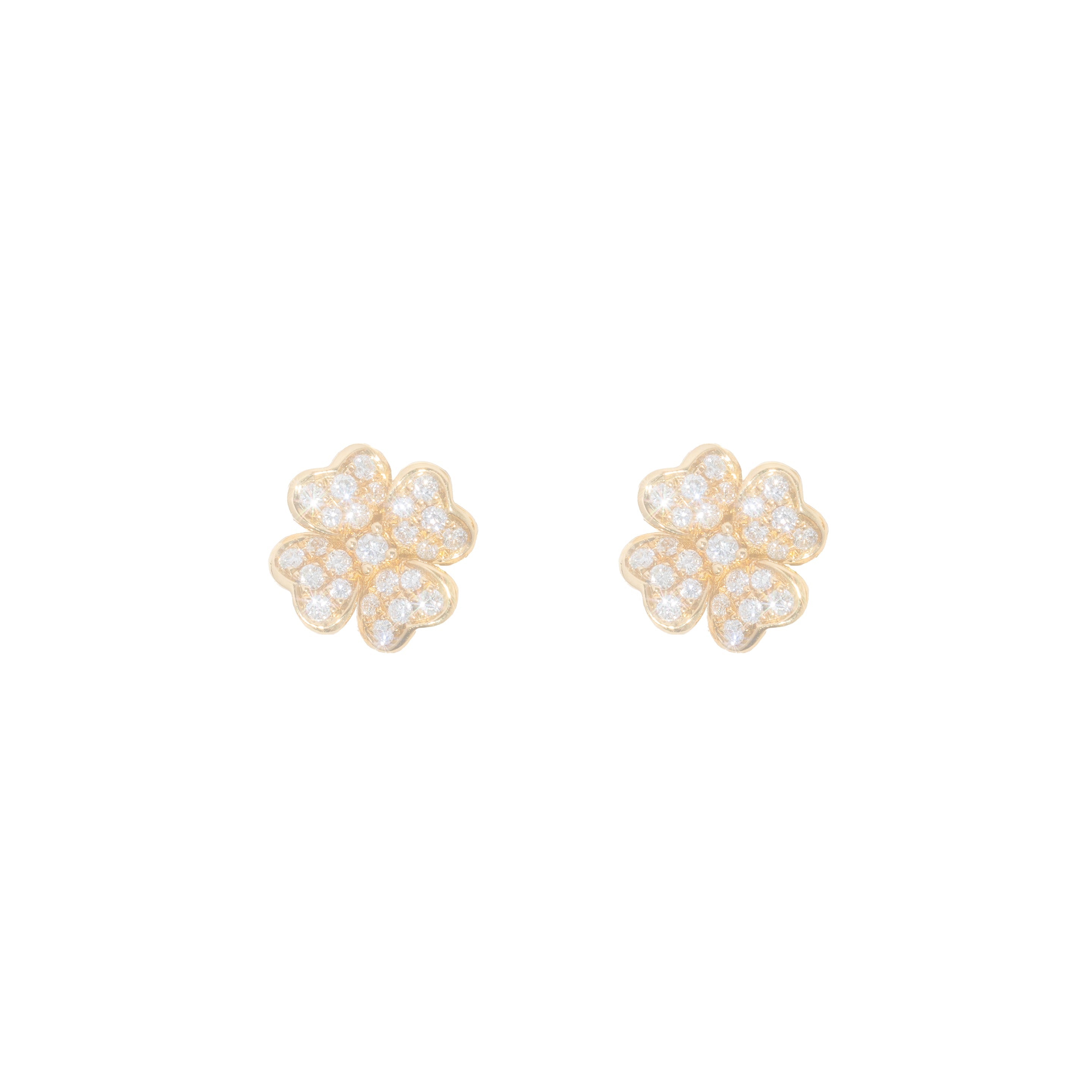 Flower Earring's With Diamond's