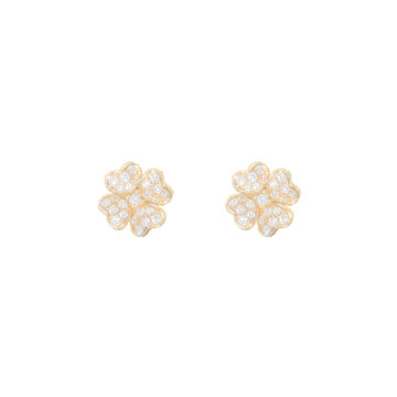 Flower Earring's With Diamond's