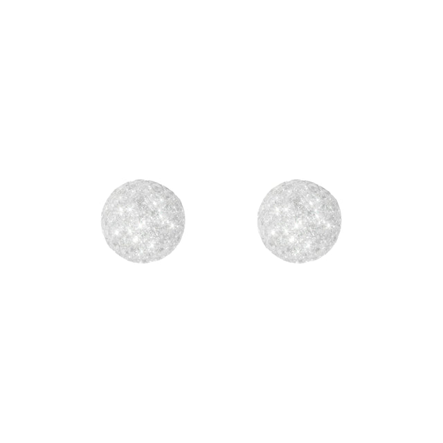 3.73 CTW Round Diamond Earrings in 14K White Gold