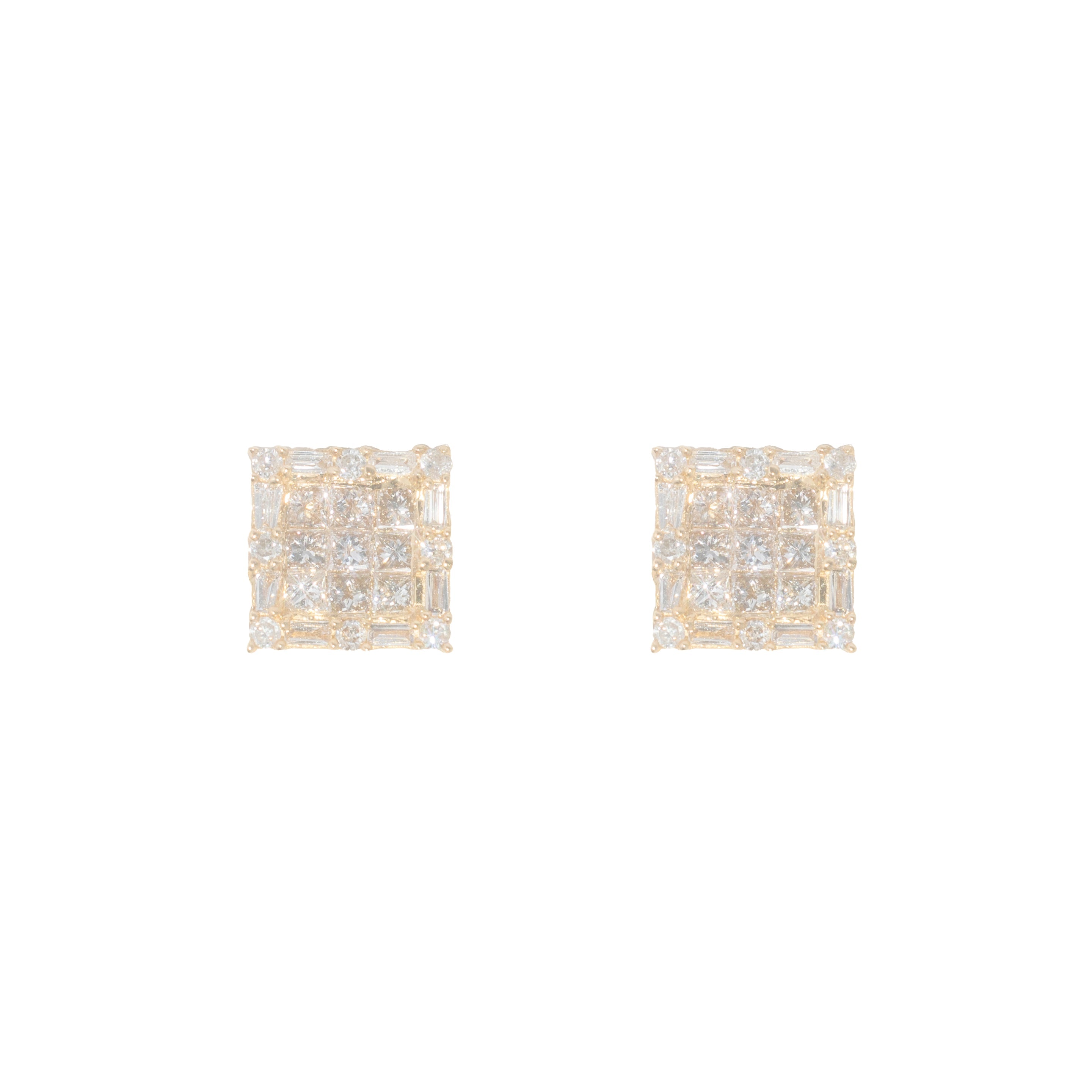 Earring's With Diamond's & Baguette's