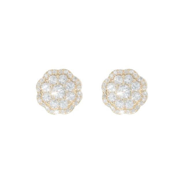 0.94 CTW Diamond Earrings in 14K Yellow Gold