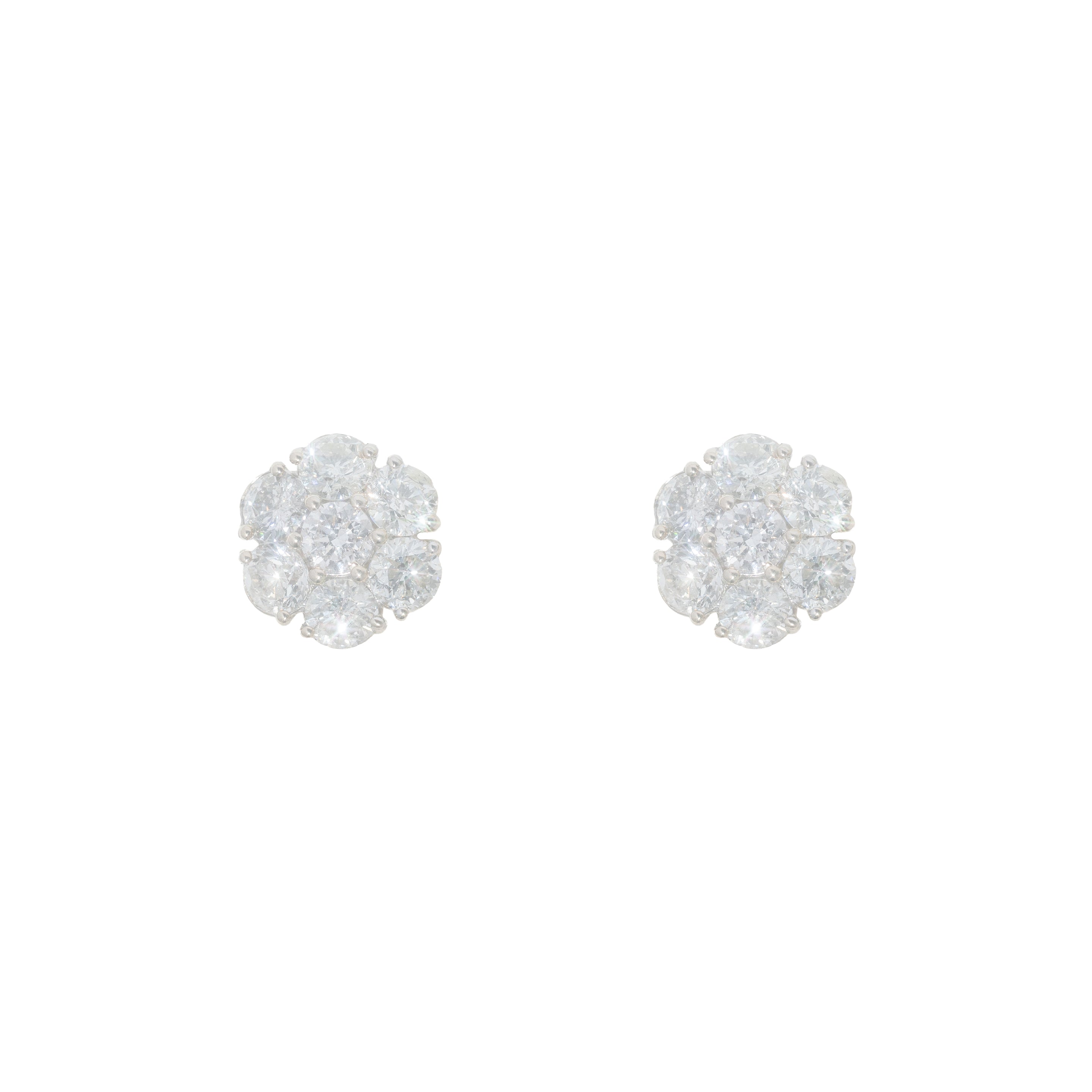 Flower Earring's With Diamond's