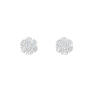 Flower Earring's With Diamond's