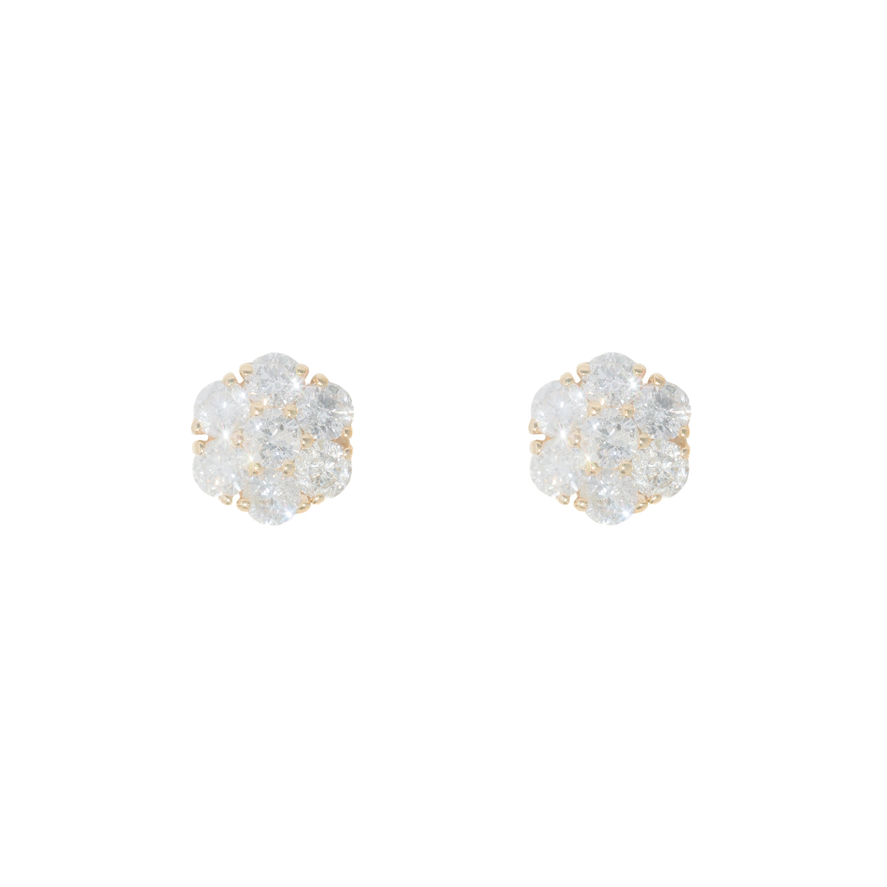 Flower Earring's With Diamond's