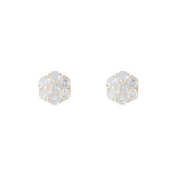 Flower Earring's With Diamond's