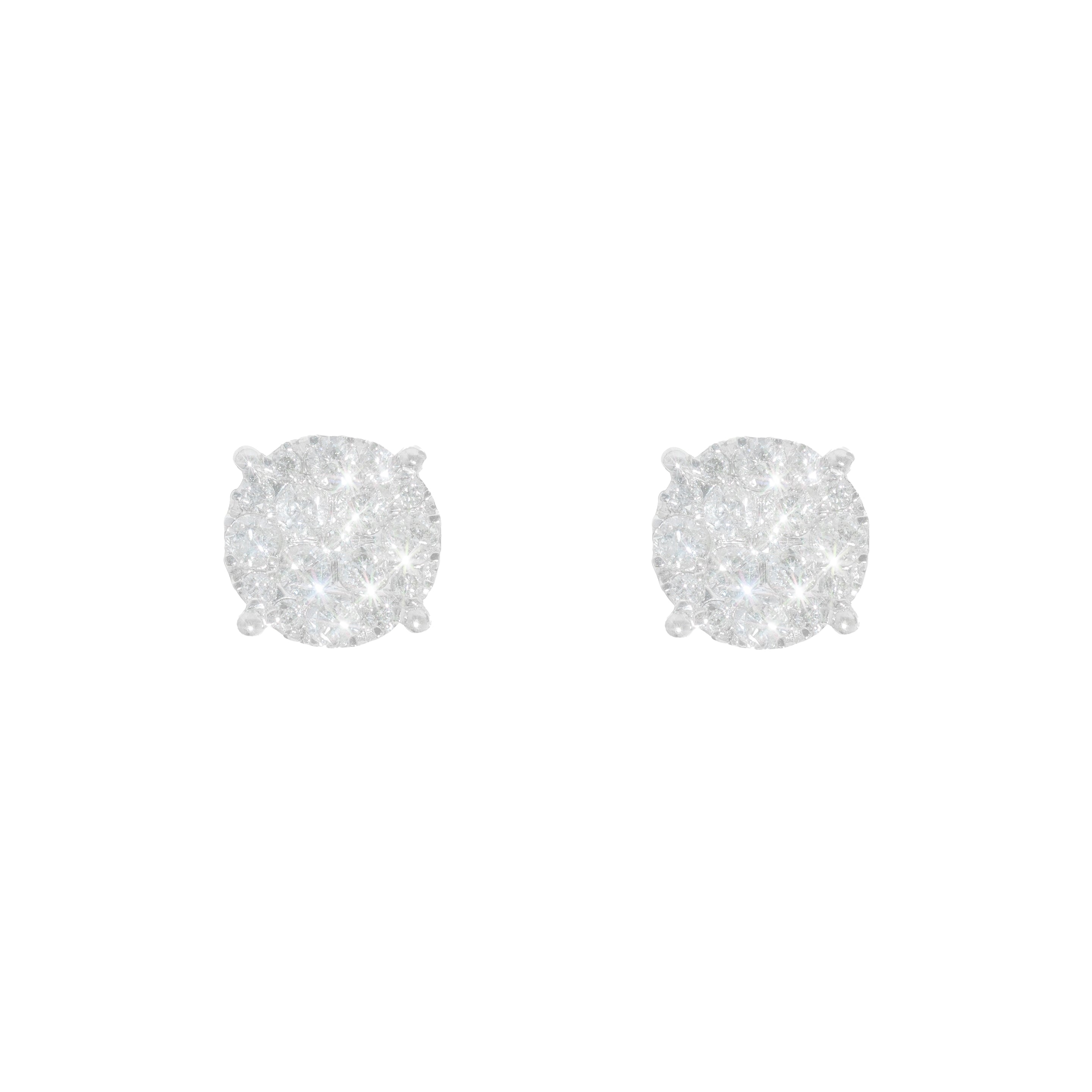 Round Earring's With Diamond's