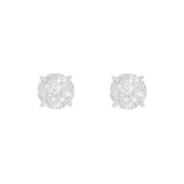 Round Earring's With Diamond's