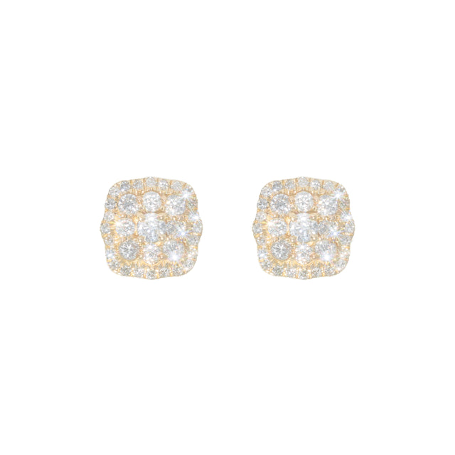 0.68 CTW Diamond Earrings in 14K Yellow Gold – Style I