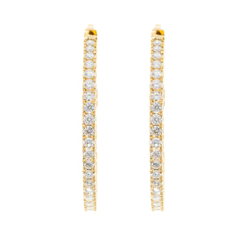 Diamond Hoop Earrings