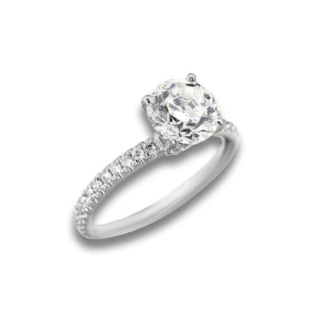 Natural diamond center stone engagement ring – 1Luxury Miami