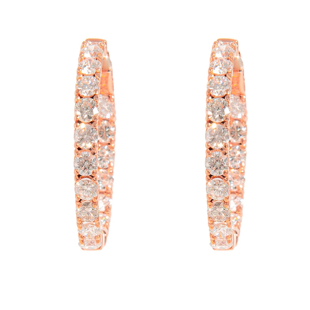Diamond Hoop Earrings Small