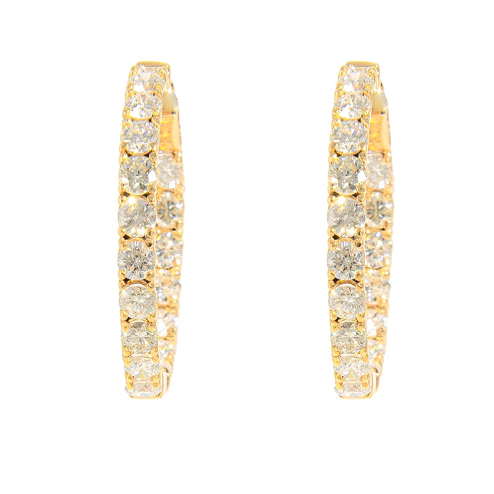 Diamond Hoop Earrings Small