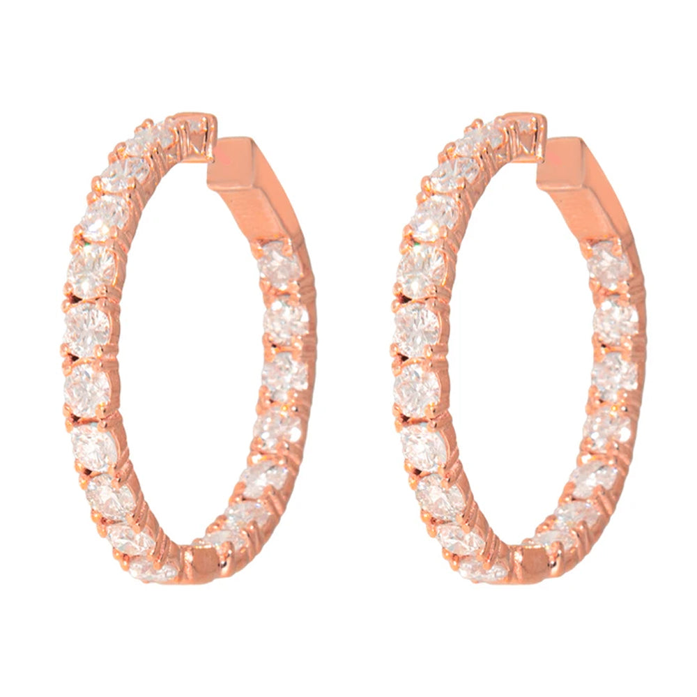 Diamond Hoop Earrings Small