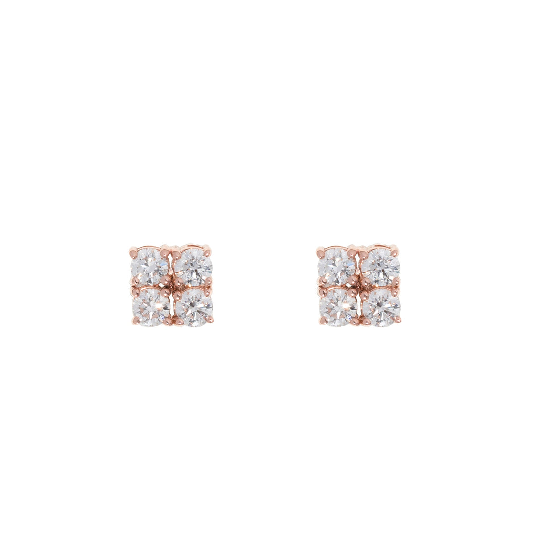 1.25ct lab-grown diamond earrings – 14K rose gold – 1Luxury Miami