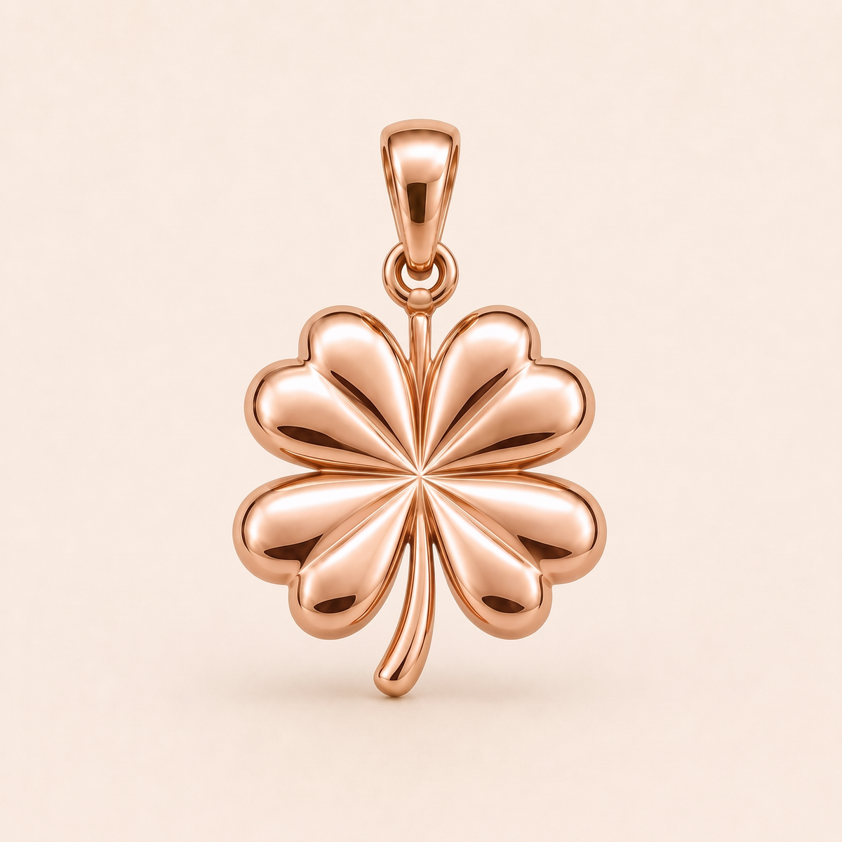 Mini Four-Leaf Clover Pendant in rose gold — AI-generated color variation rendering