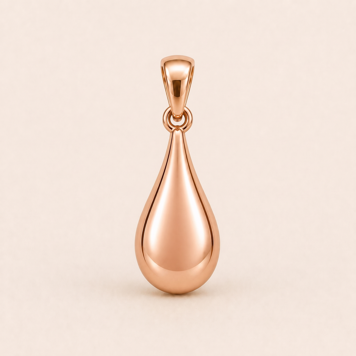 Mini Teardrop Pendant in rose gold — AI-generated color variation rendering