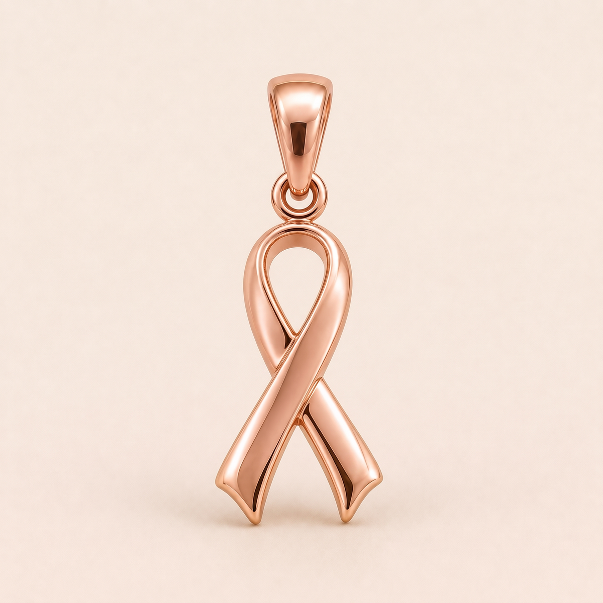 Mini Ribbon Pendant in rose gold — AI-generated color variation rendering