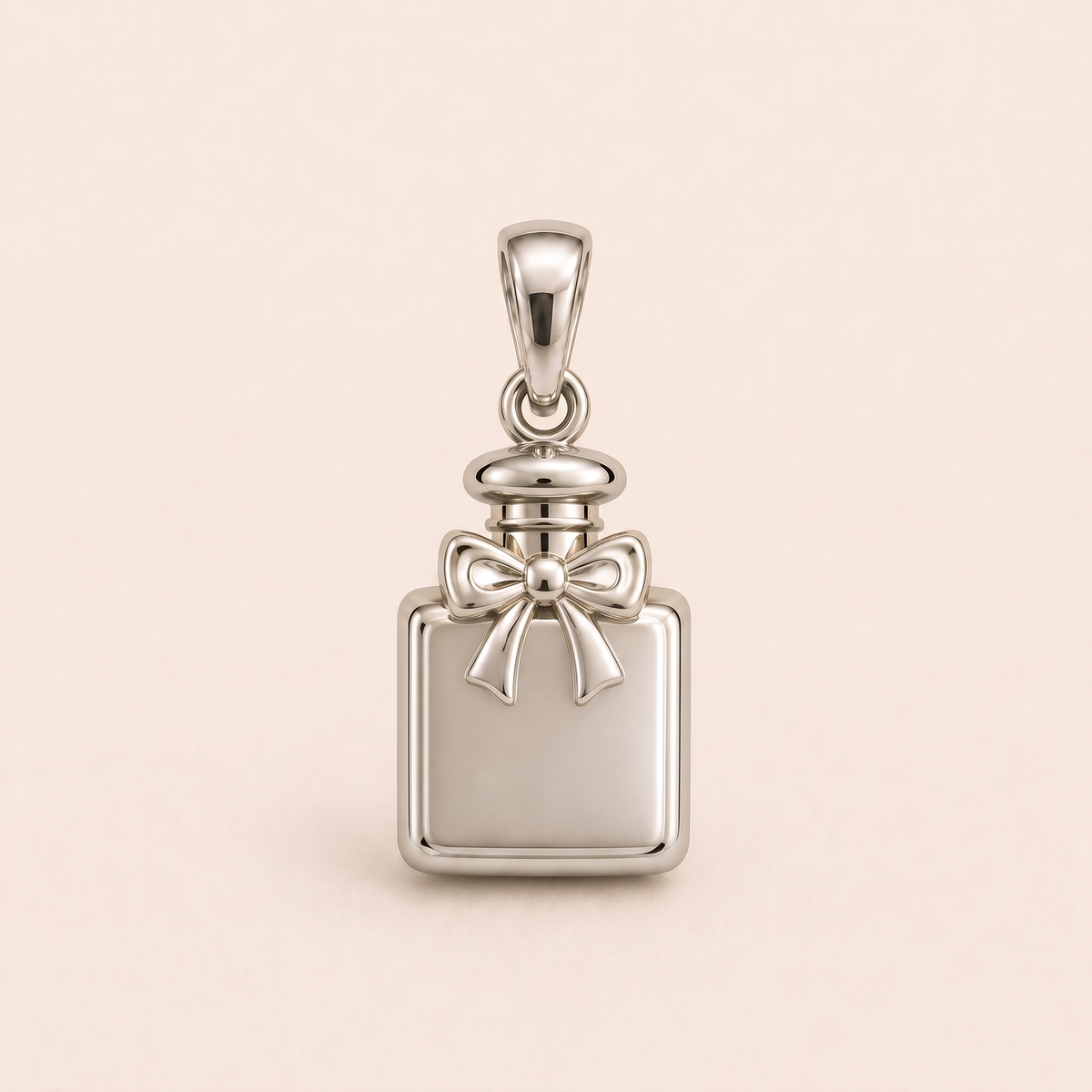 Mini Perfume Bottle Pendant in white gold — AI-generated color variation rendering