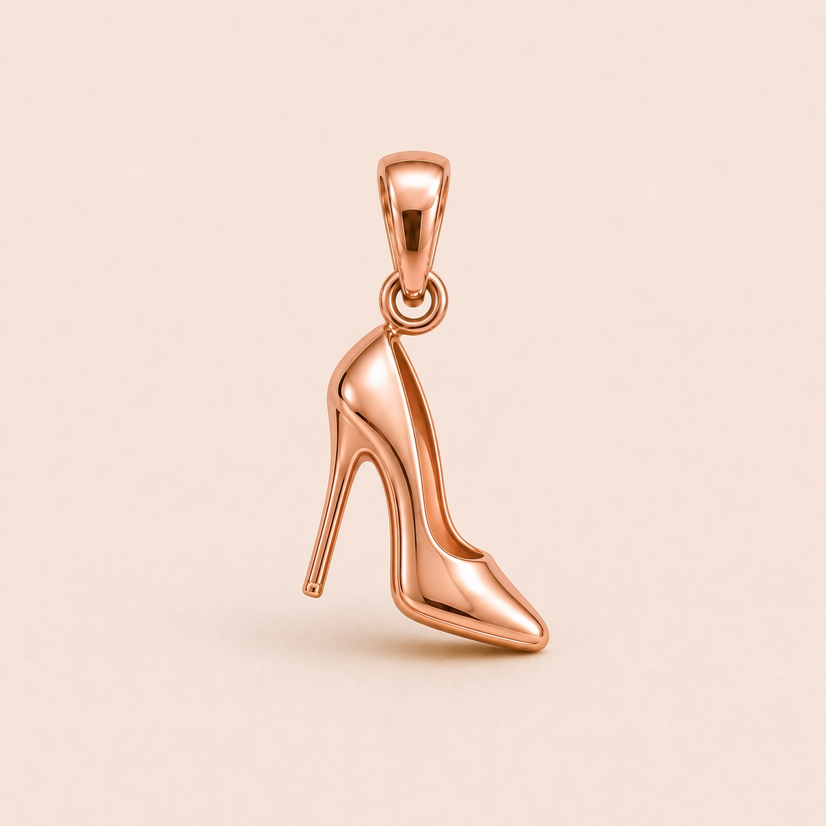 Mini High Heel Pendant in rose gold — AI-generated color variation rendering