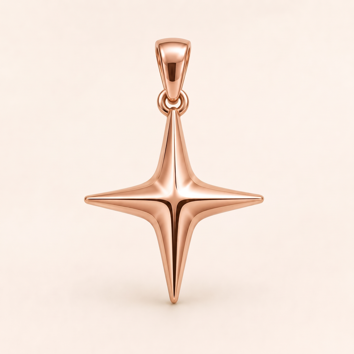 Mini Star Pendant in rose gold — AI-generated color variation rendering