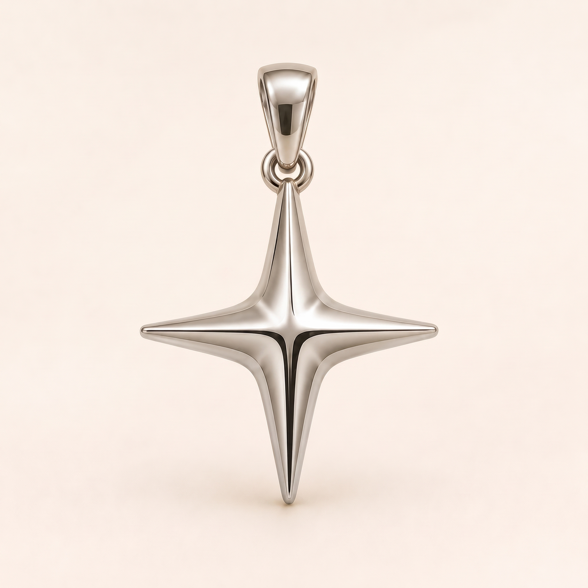 Mini Star Pendant in white gold — AI-generated color variation rendering