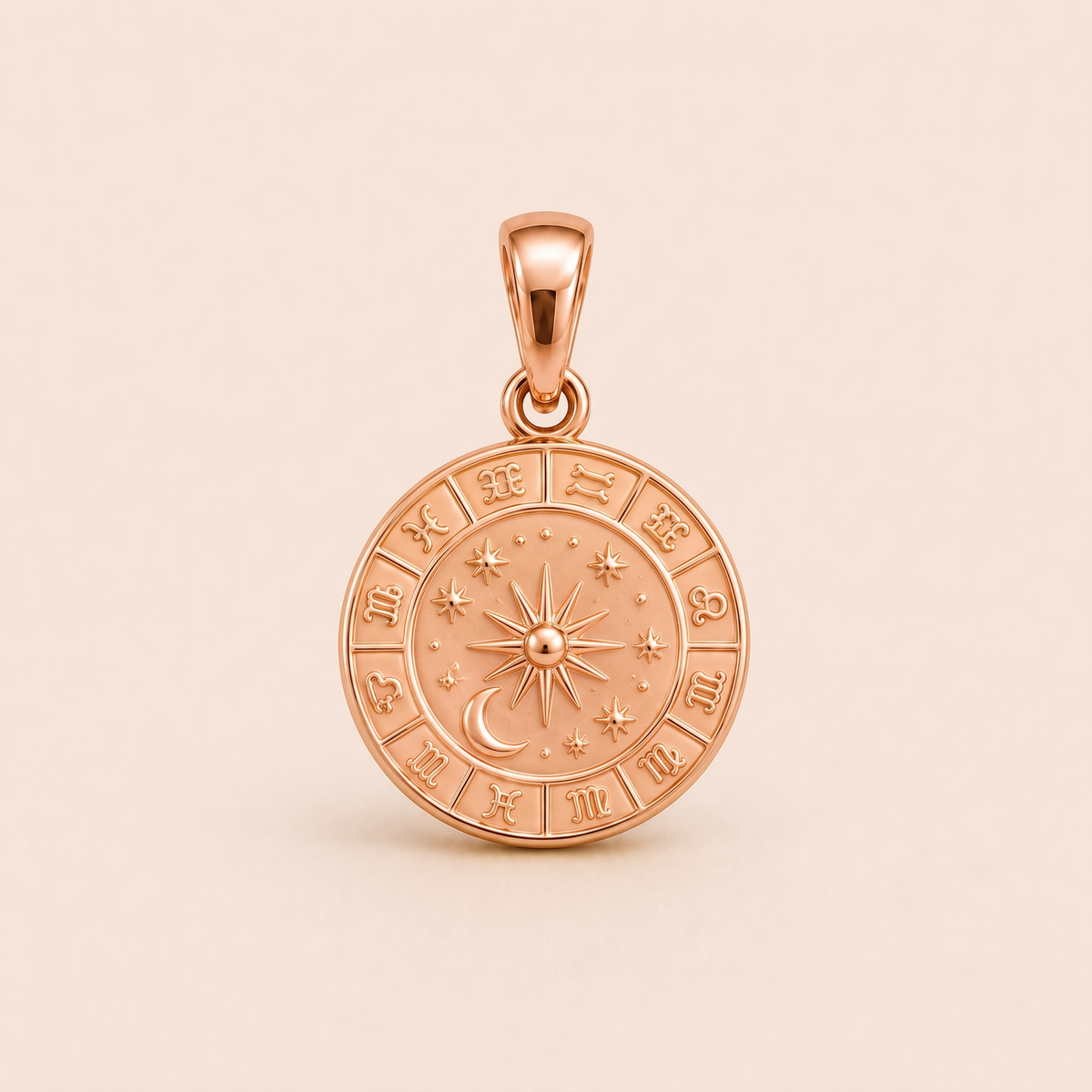 Mini Cameo Silhouette Pendant in rose gold — AI-generated color variation rendering