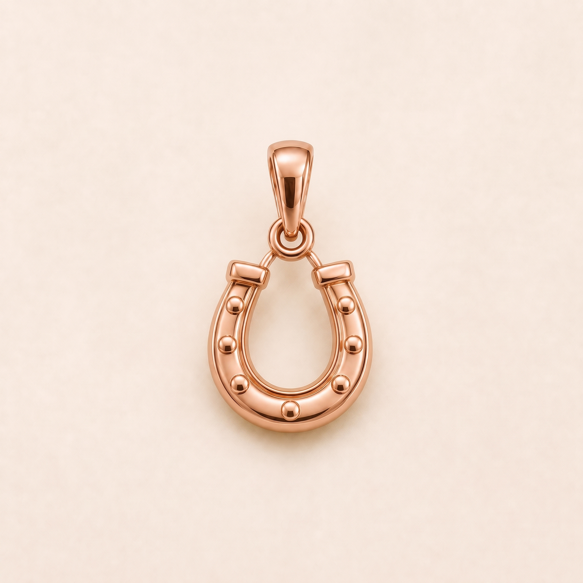 Mini Horseshoe Pendant in rose gold — AI-generated color variation rendering