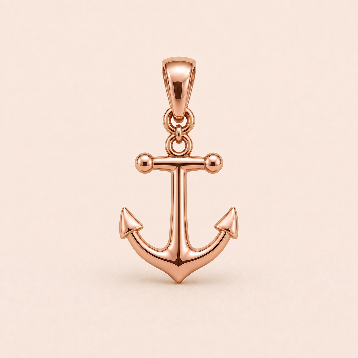 Mini Anchor Pendant in rose gold — AI-generated color variation rendering