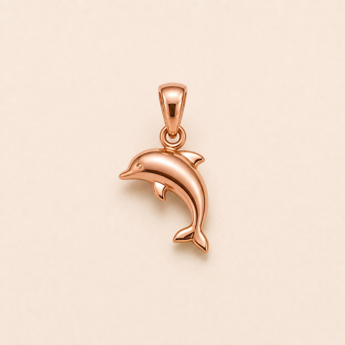Mini Dolphin Pendant in rose gold — AI-generated color variation rendering