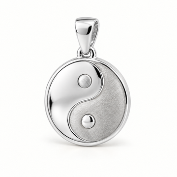 Yin-yang sterling-silver pendant — AI-generated design rendering