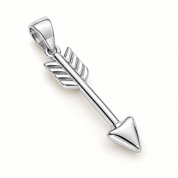 Arrow sterling-silver pendant — AI-generated design rendering