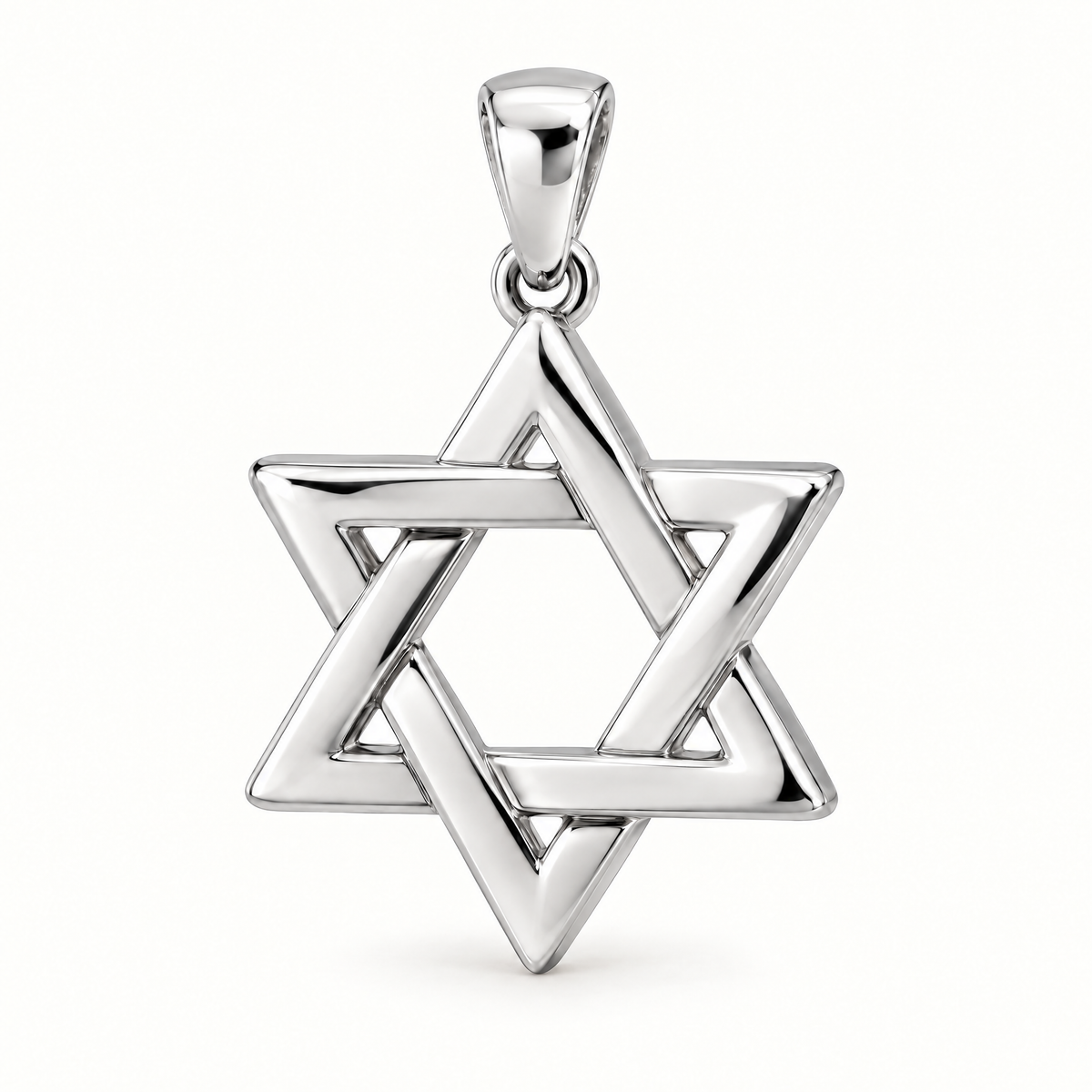 Star of David sterling-silver pendant — AI-generated design rendering