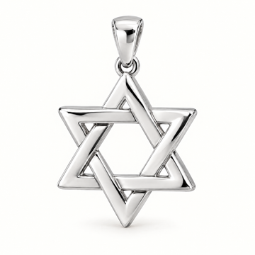 Star of David sterling-silver pendant — AI-generated design rendering