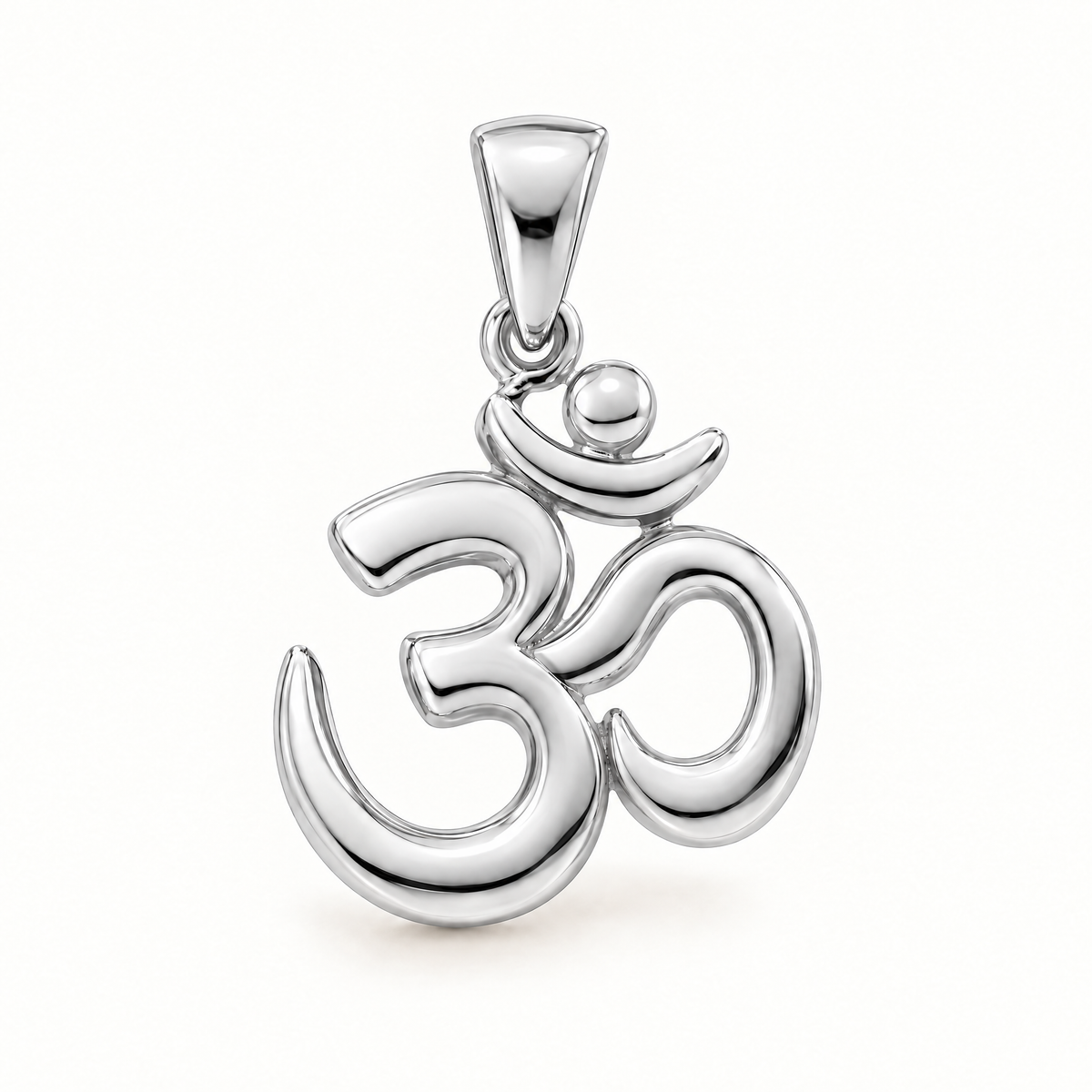 Om symbol sterling-silver pendant — AI-generated design rendering