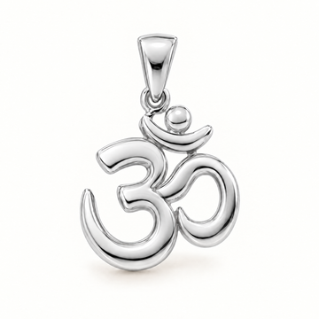 Om symbol sterling-silver pendant — AI-generated design rendering