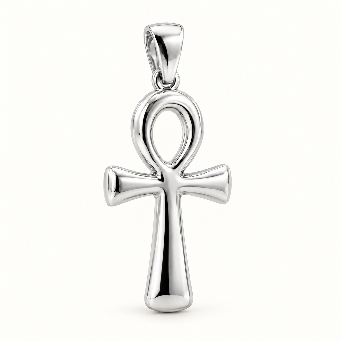 Ankh sterling-silver pendant — AI-generated design rendering