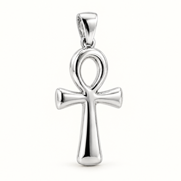 Ankh sterling-silver pendant — AI-generated design rendering