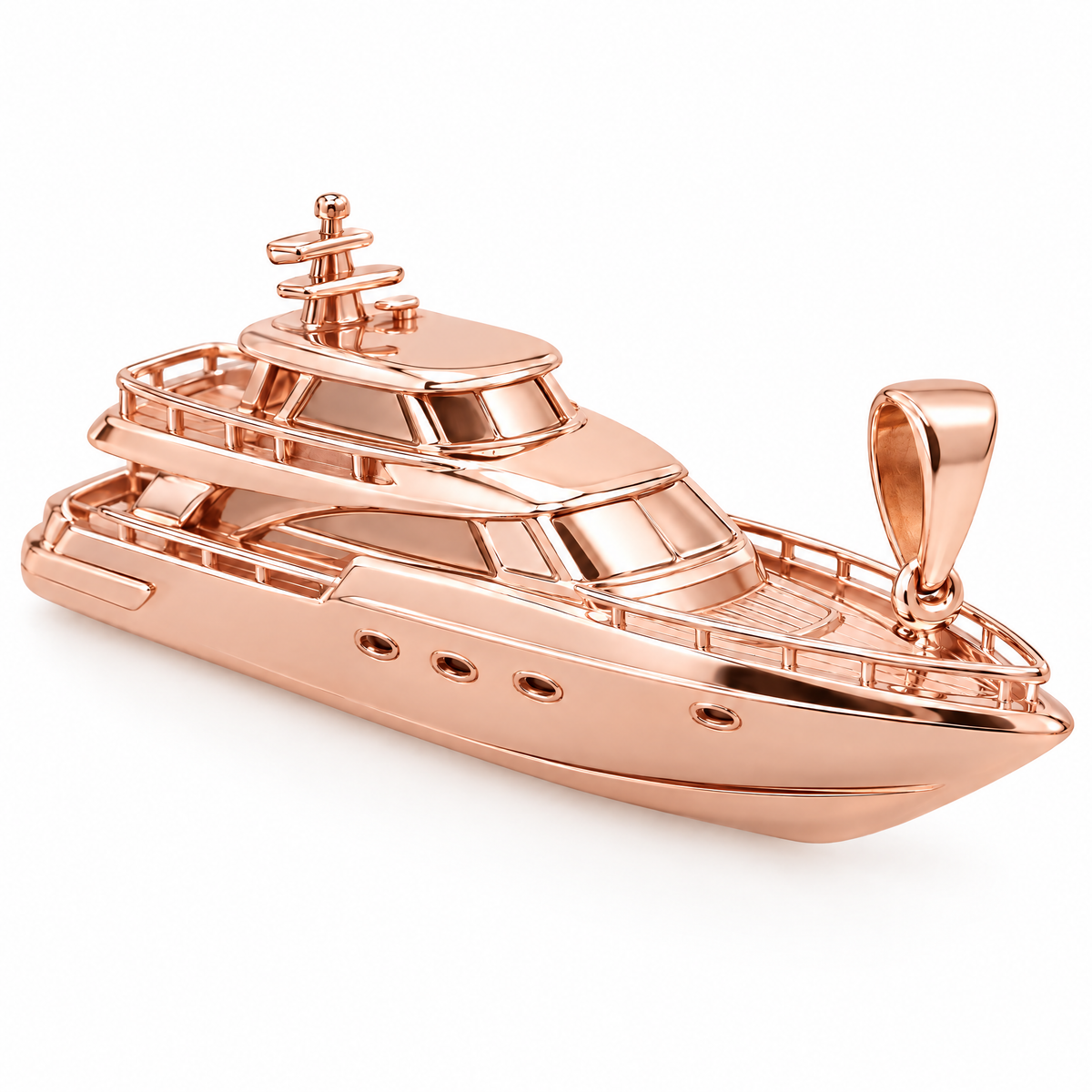 Yacht Mini pendant — rose gold finish; AI-generated design rendering
