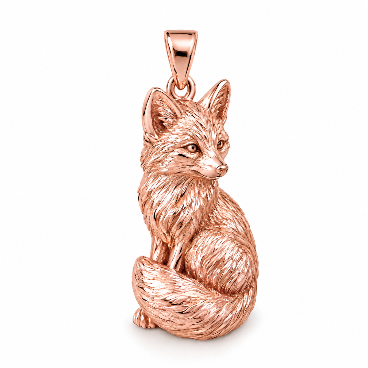 Fox Mini pendant — rose gold finish; AI-generated design rendering