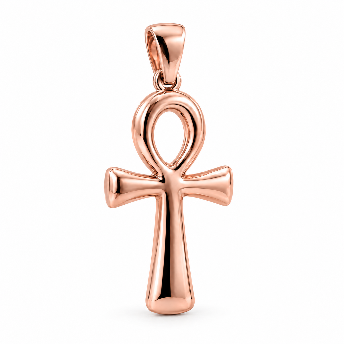 Ankh Mini pendant — rose gold finish; AI-generated design rendering