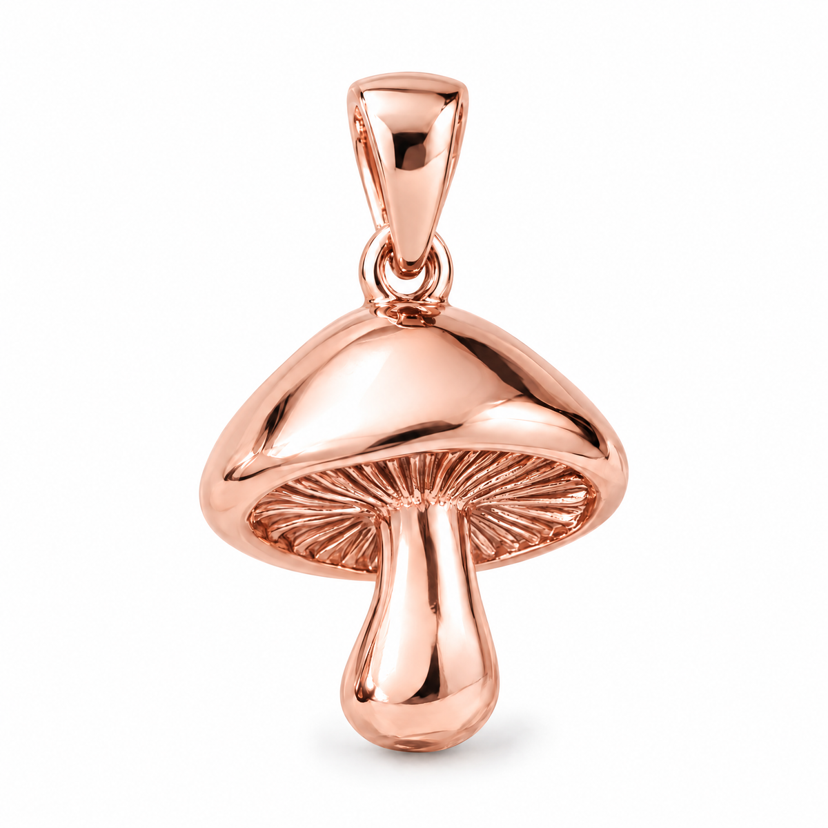 Mushroom Mini pendant — rose gold finish; AI-generated design rendering