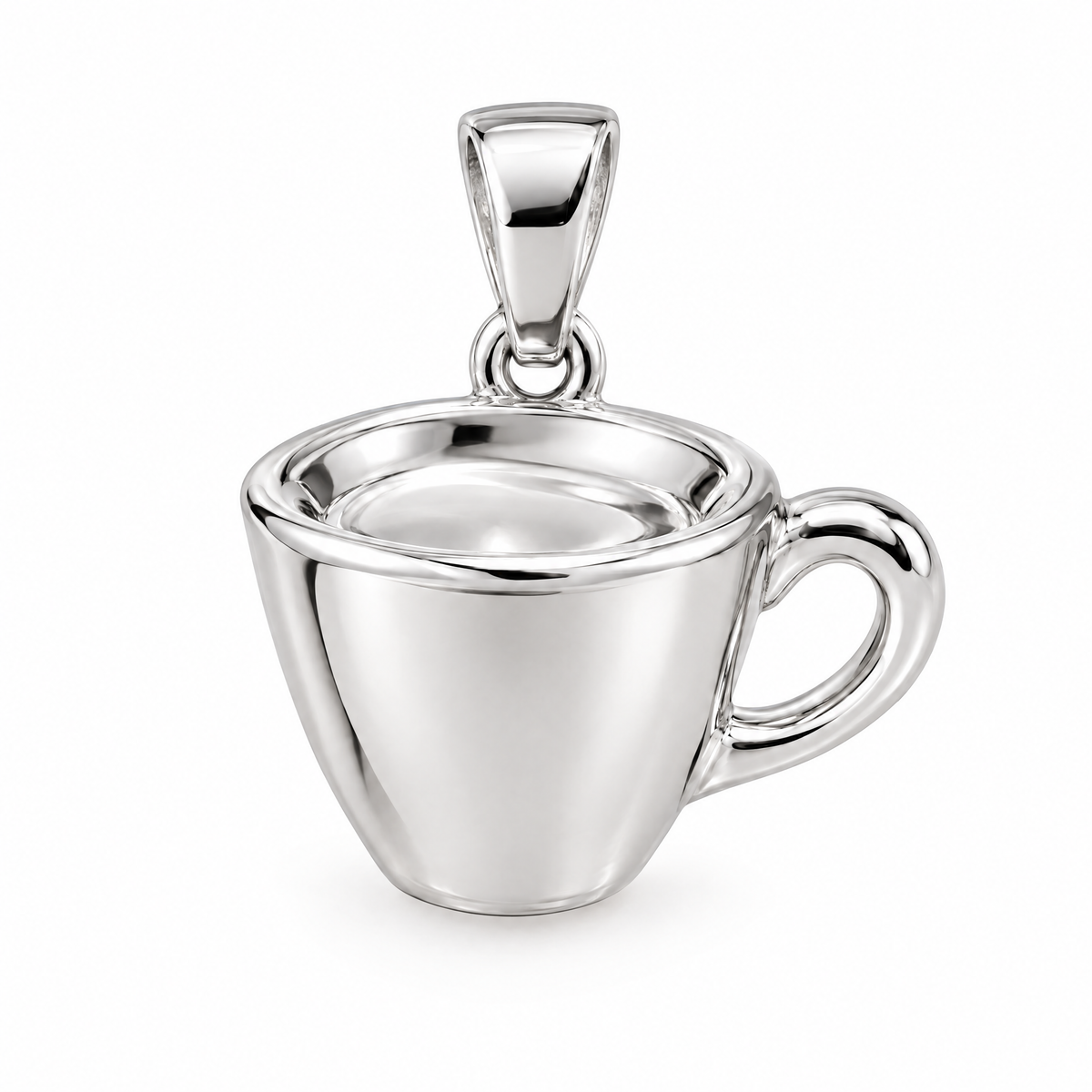 Coffee cup silver counterpart — full white-metal design reference; AI-generated rendering